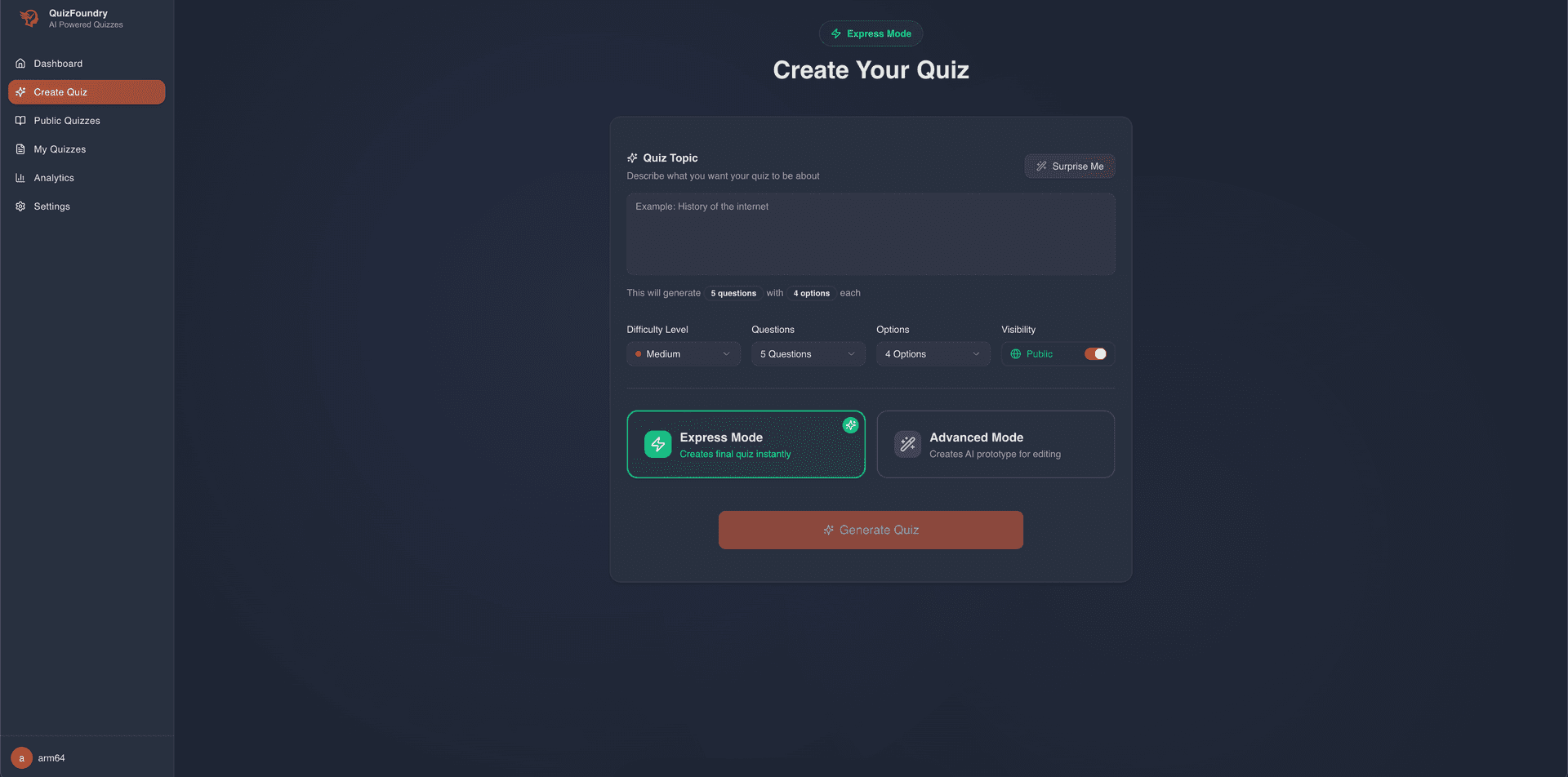 QuizFoundry preview